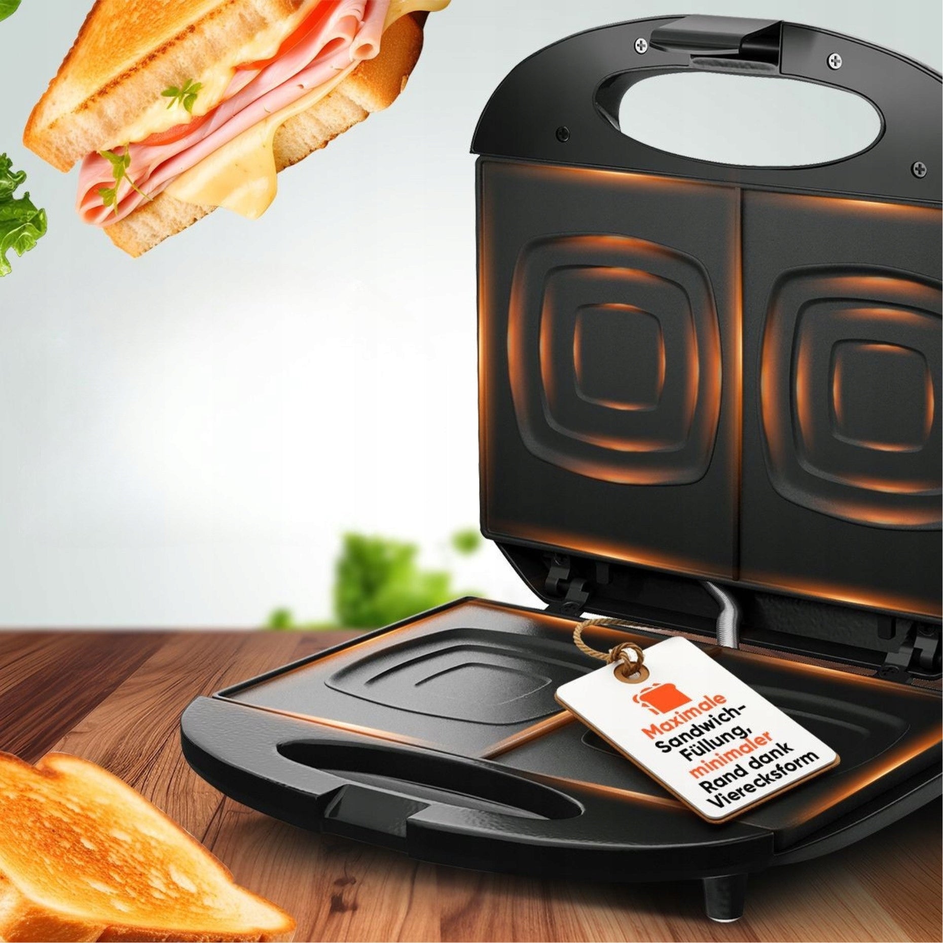 Toaster, Toaster, sandwich toaster Squares Bomann ST 6074 CB Brand Bomann