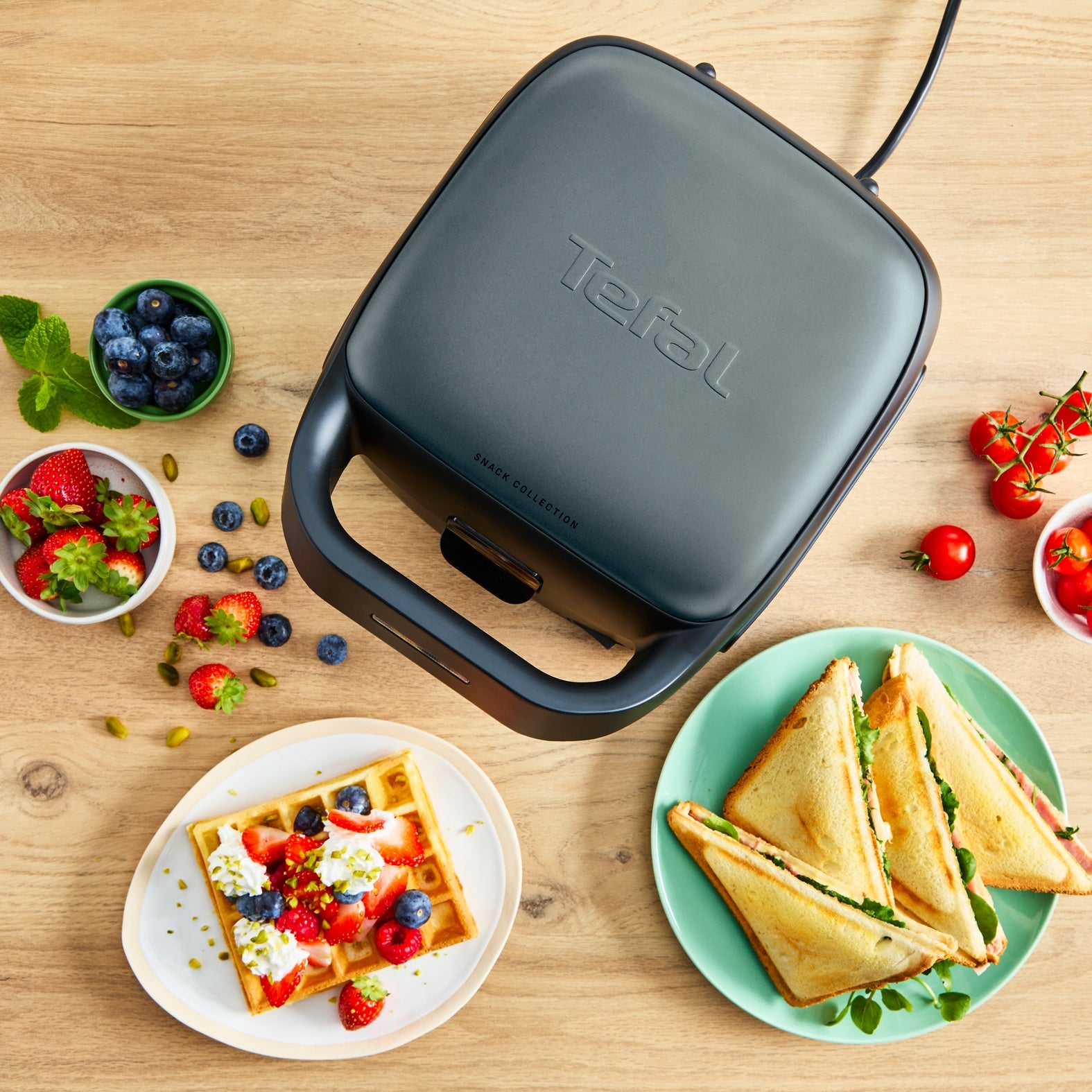 Toaster Waffle Iron for sandwiches TEFAL Snack Collection SW862BF0 700W Power rating 700 W