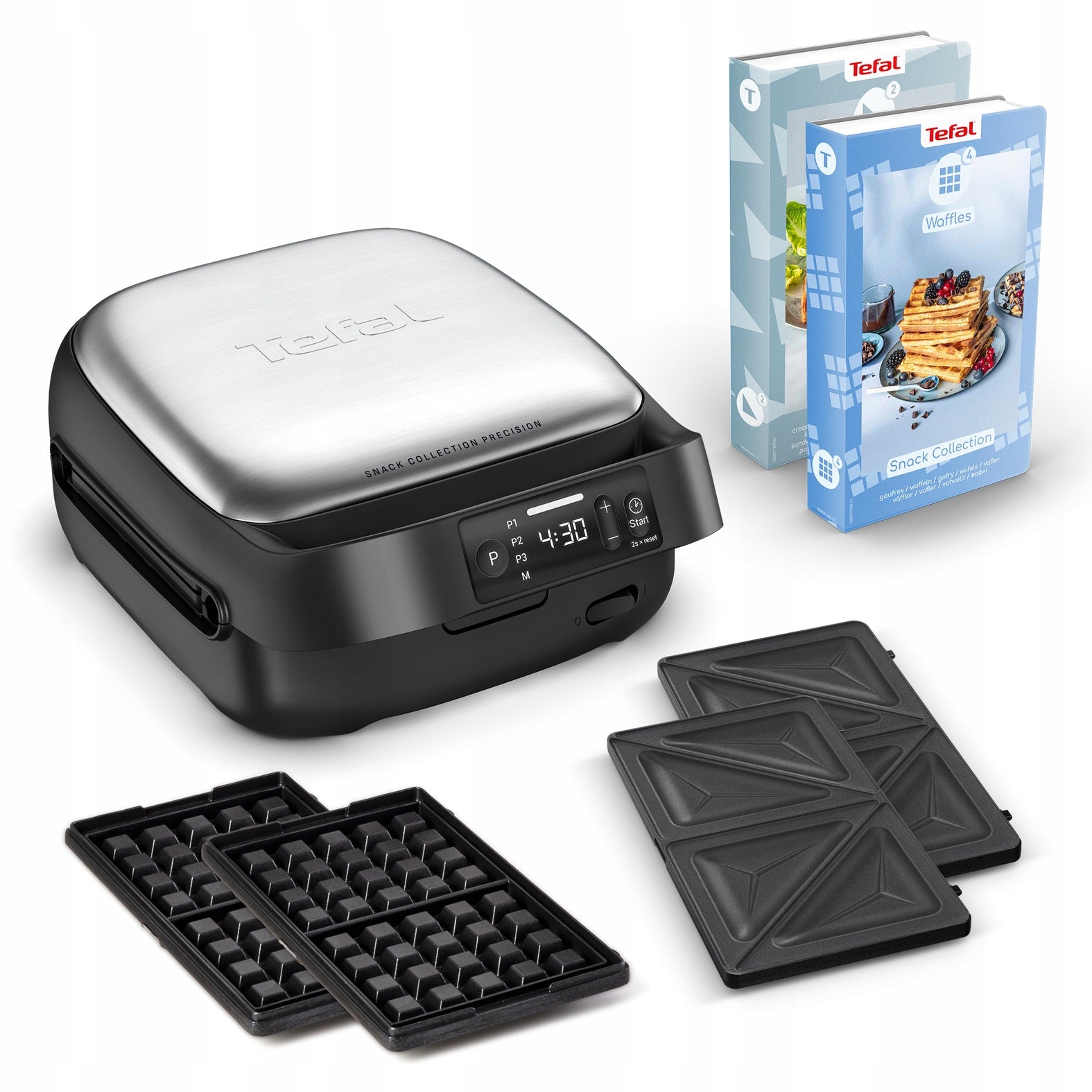 Toaster Waffle Iron for sandwiches TEFAL Snack Collection SW872BF0 700W Power rating 700 W