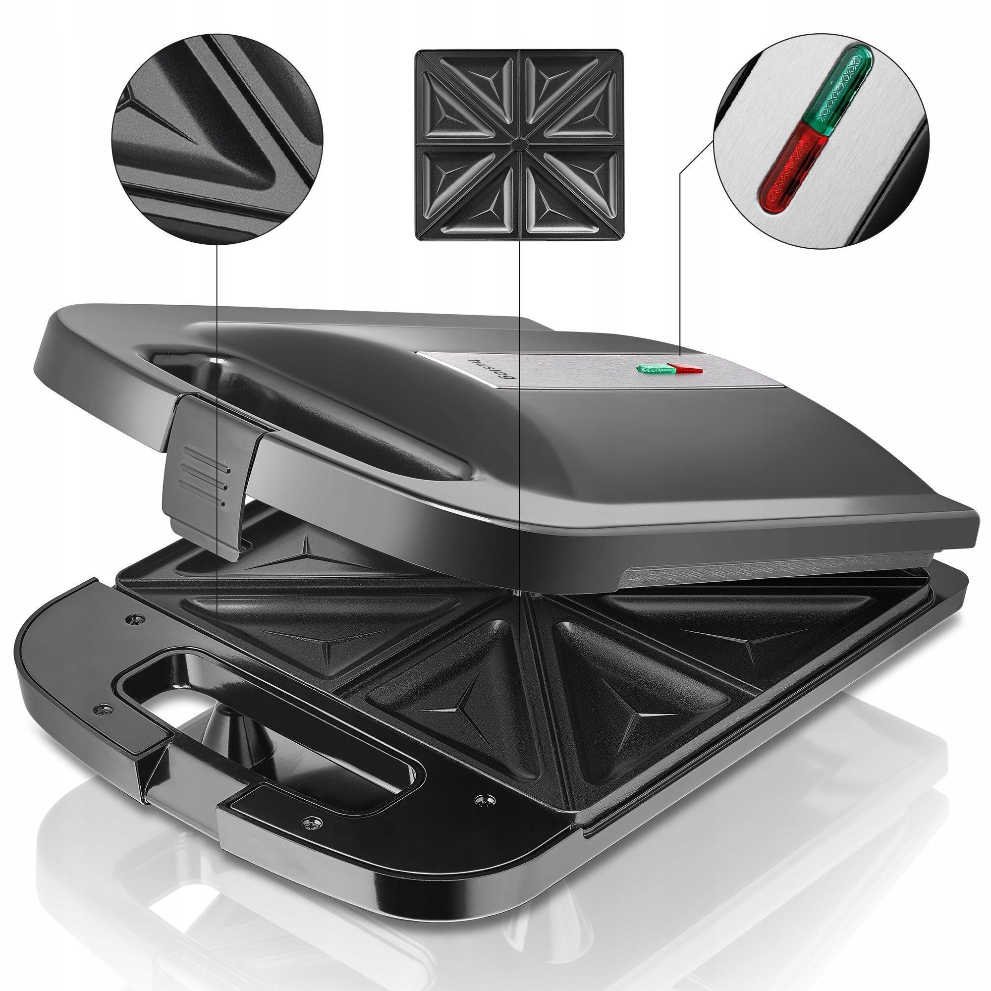 Toaster for 4 sandwiches XL Huslog AK-7822 black 1400 W