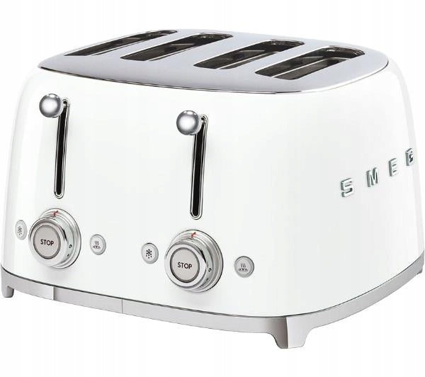 Toaster for 4 slices Smeg TSF03WHEU White 50's Style