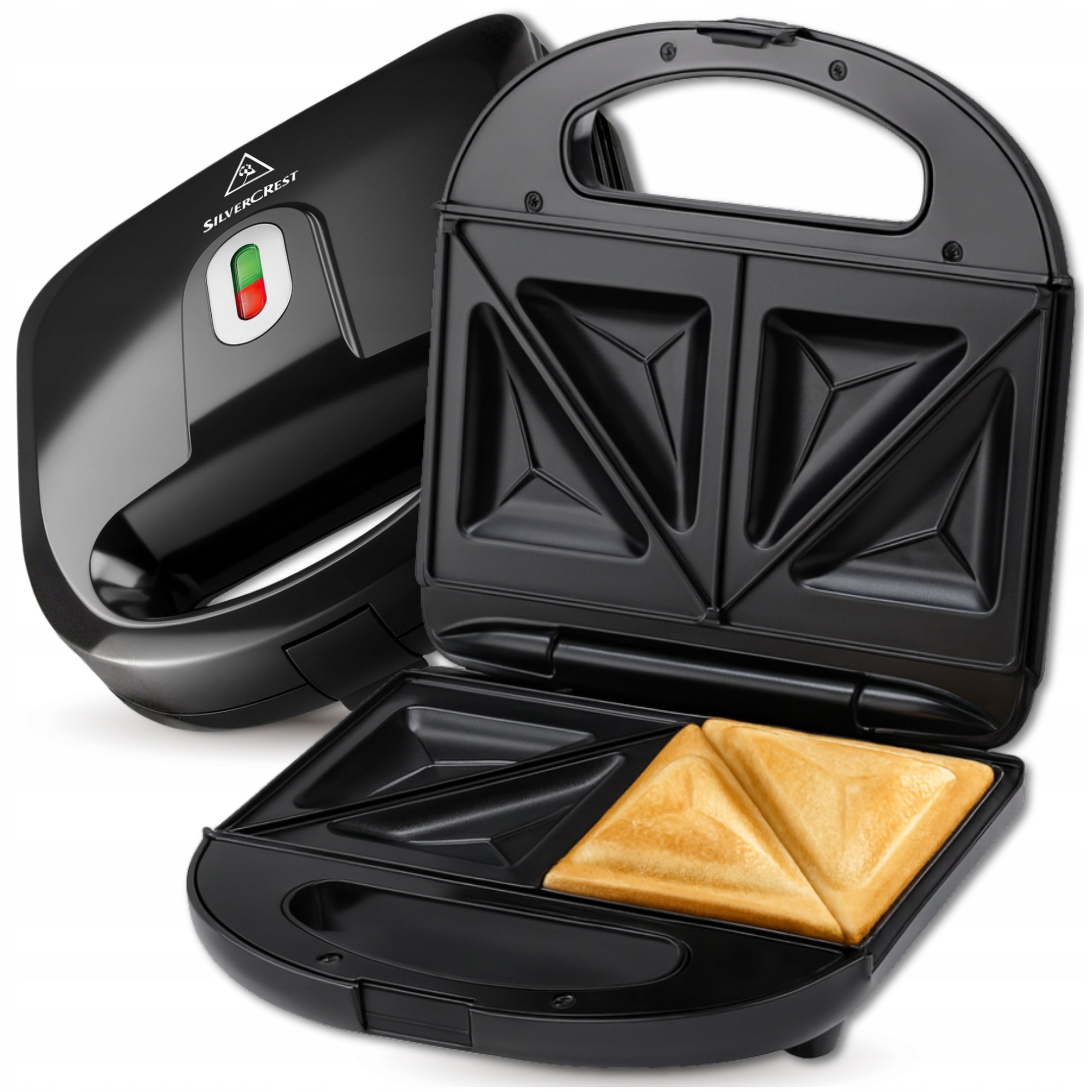 Toaster for Sandwiches SilverCrest 700W Sandwich Triangles ILAG coating