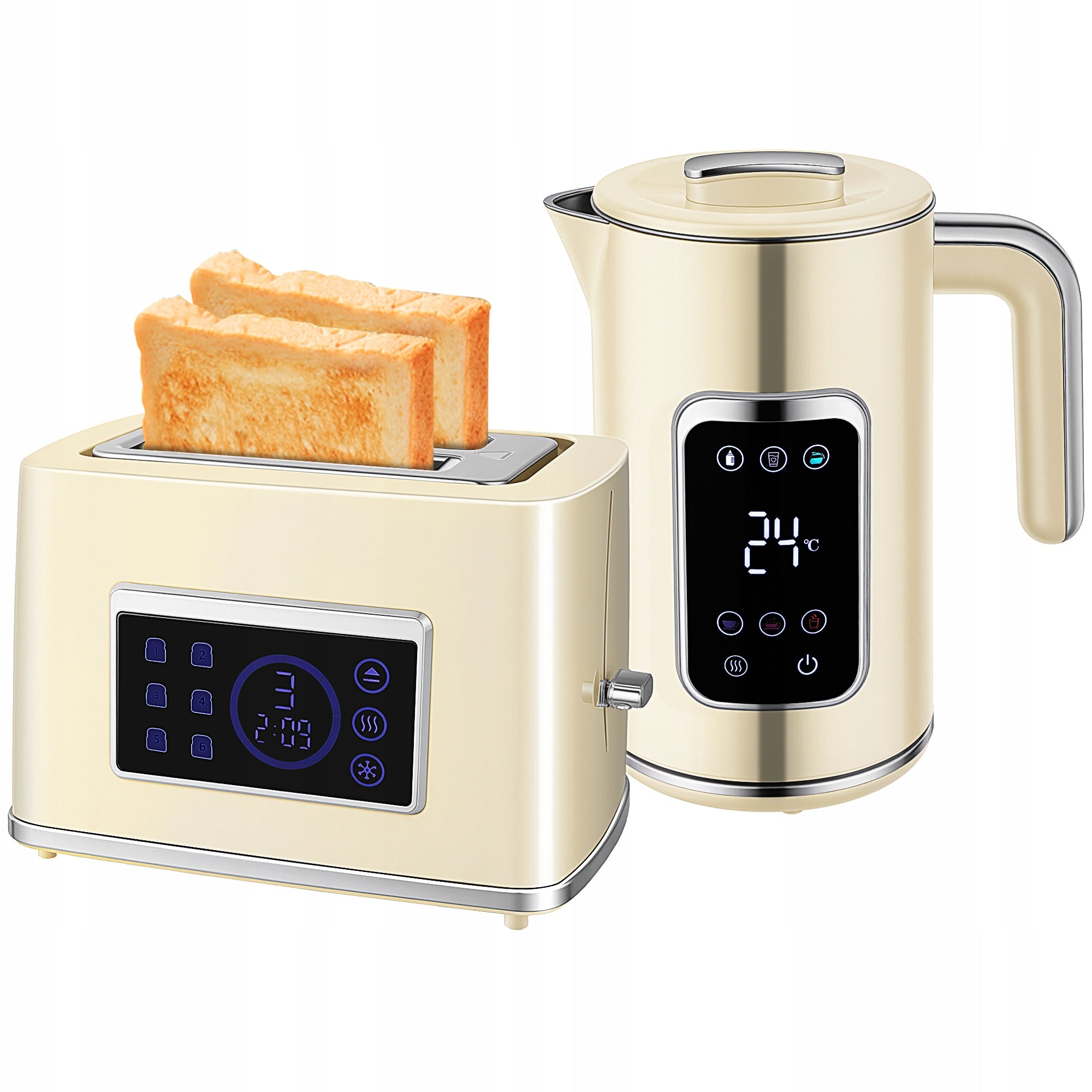 Toaster with 6 degrees of toasting, Memory function, no kettle