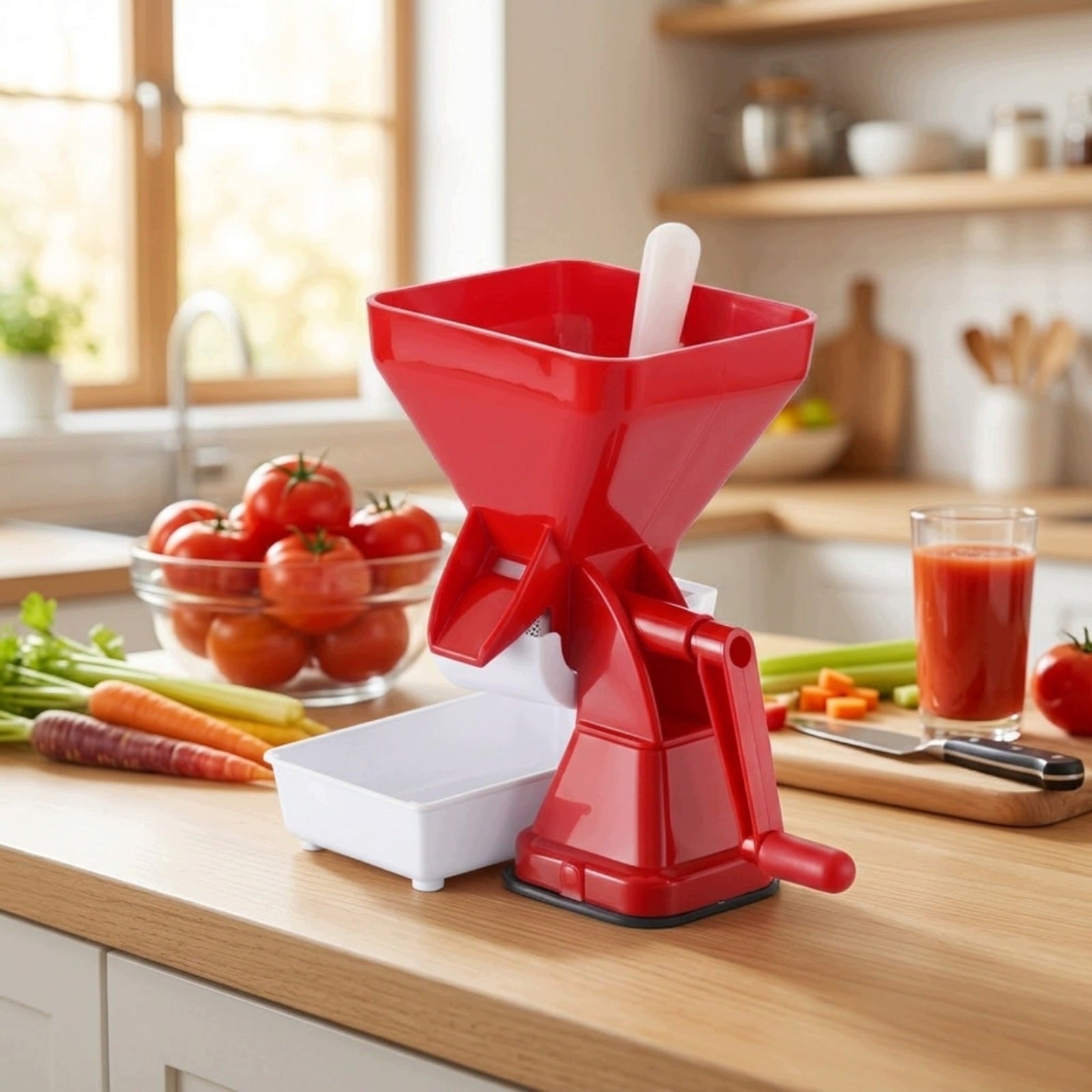 Tomato Juicer with Hand Crank Countertop Hand Crank Tomato Juicer Brand no brand