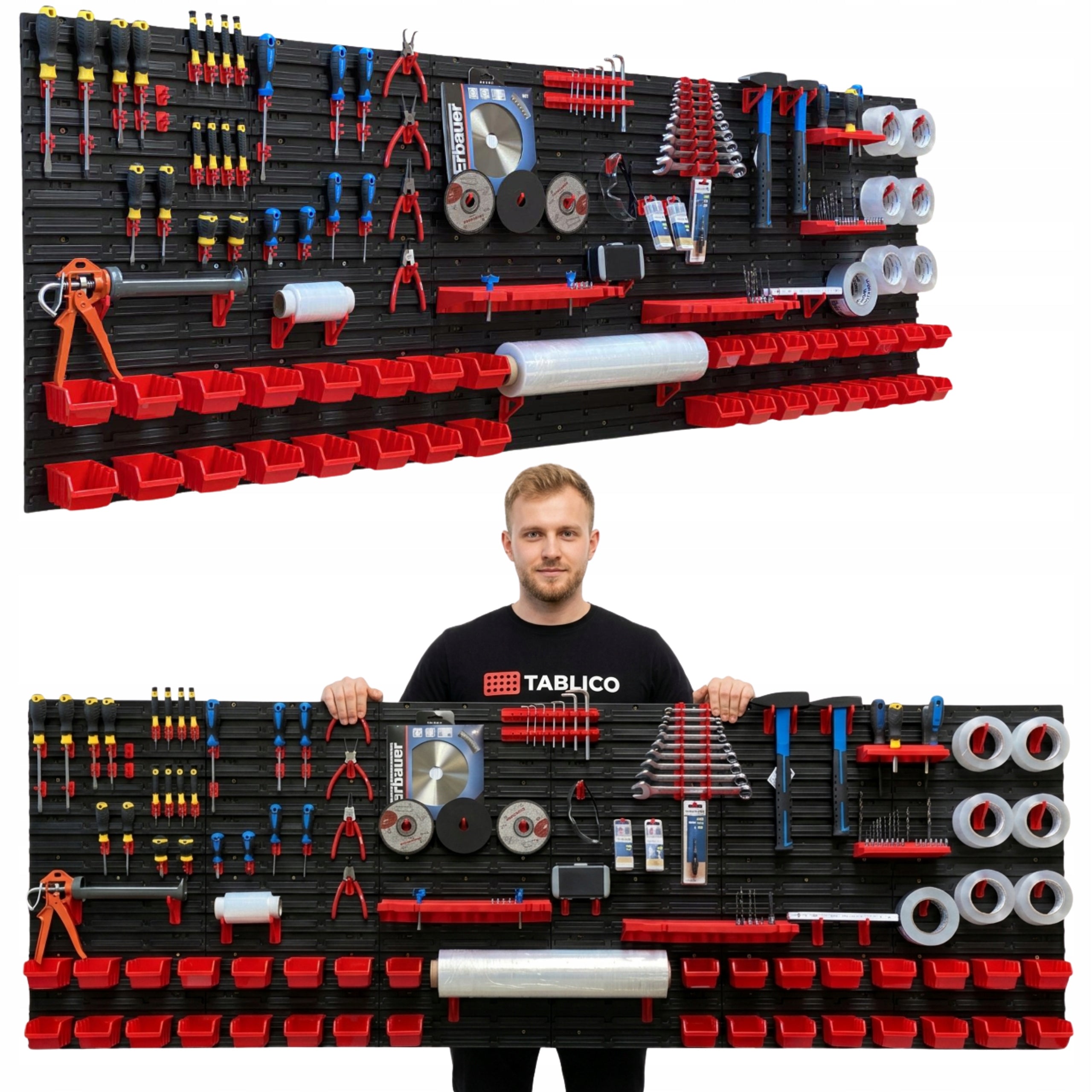 Tool Board Workshop Wall Tool Organizer with Cuvettes