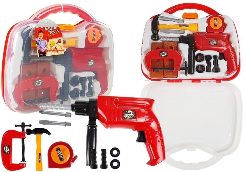 Tool Set in Suitcase Drill Screws Lean Toys