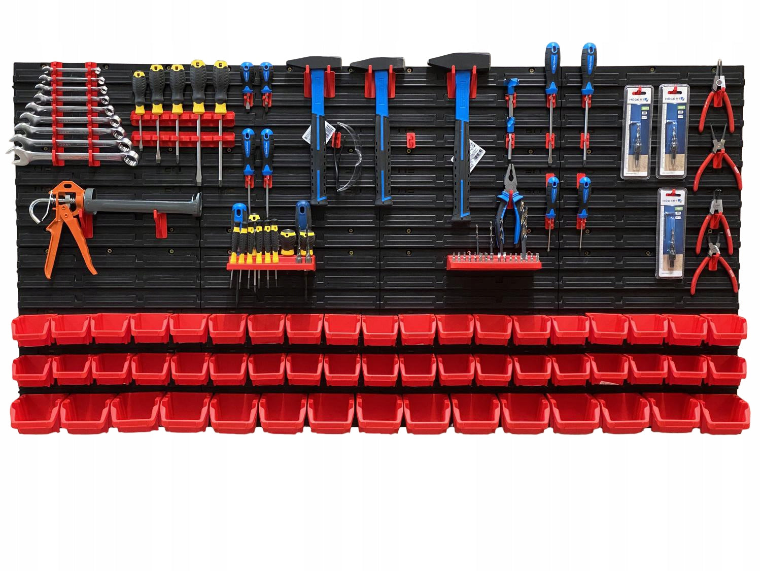 Tool board 154,7×78 cm for garage workshop + stickers | 53 cuvettes Brand no brand