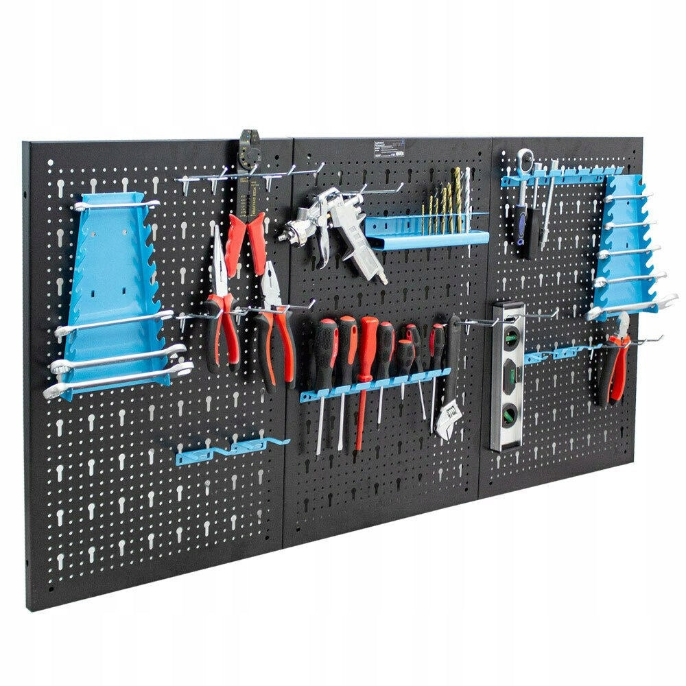 Tool board wall for workshop for tools with hooks 3 panels Manufacturer code 1665906952098742