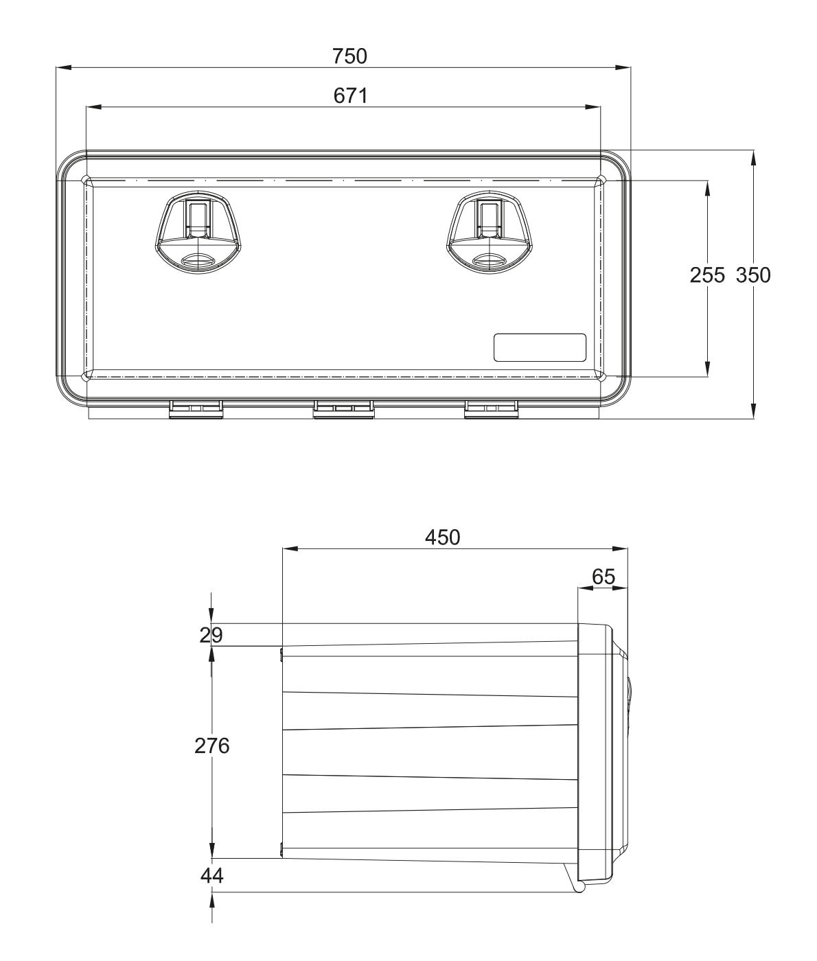 Tool box LARGE Daken JUST 81106 750x350x450 TIR SEMI-TRAILER TOW TRUCK Brand Daken