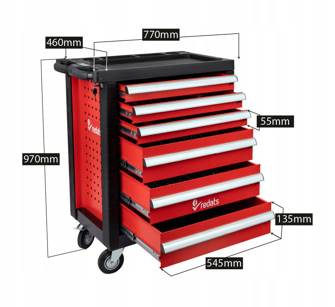 Tool cabinet REDATS workshop trolley with equipment 196el 6 drawers Manufacturer code 07-01-60