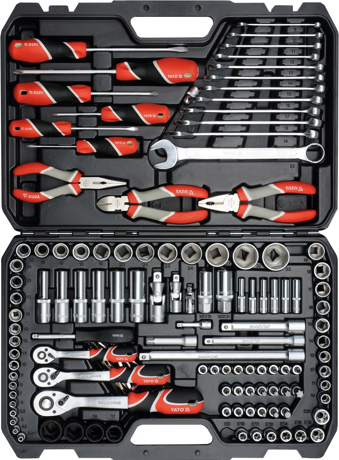 Tool kit 1/4' 3/8' 1/2' 129EL XXL YATO YT-38881 Manufacturer code YT-38881