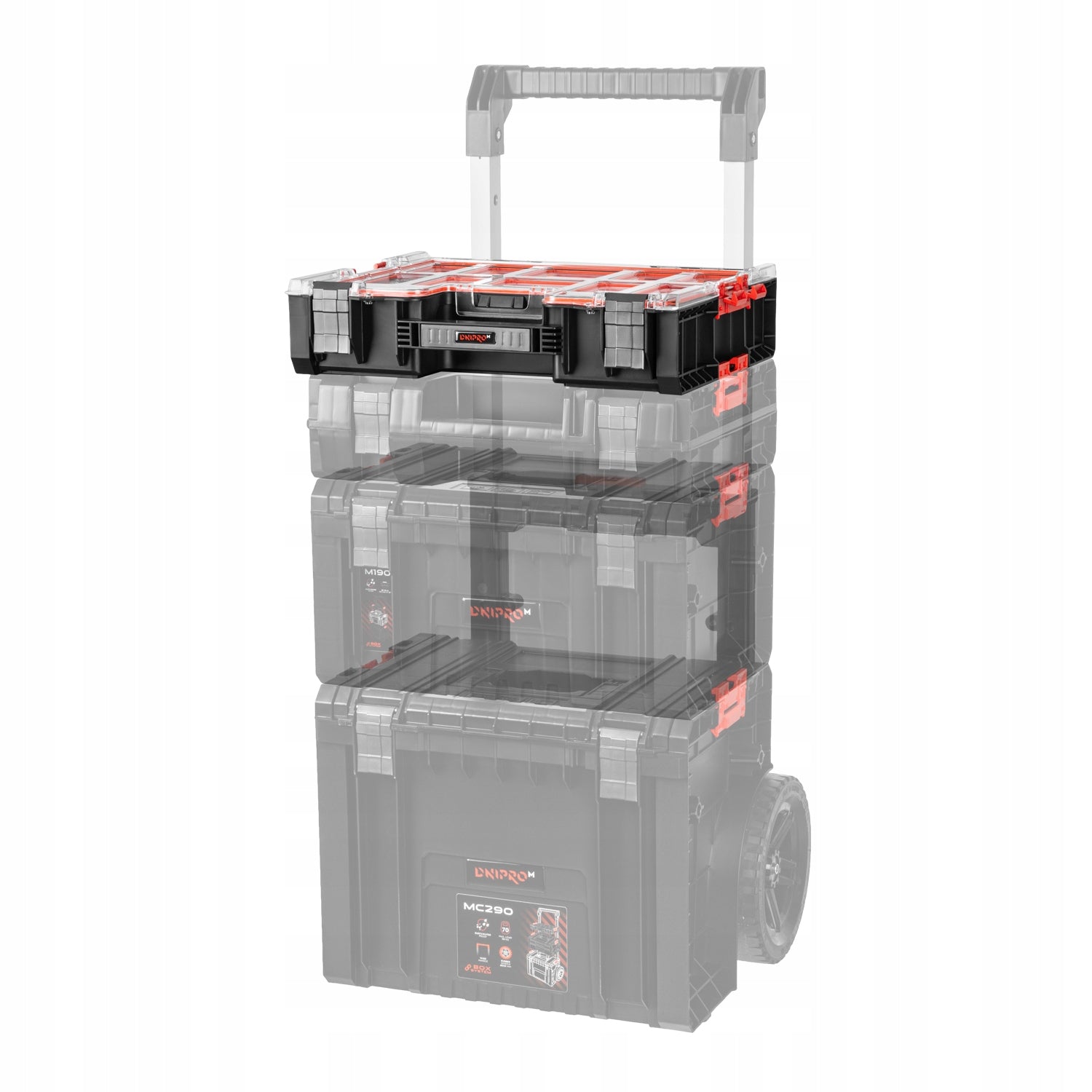 Tool organizer Dnipro-M S-Box M90 9L modular 8 containers gasket Packaging status original