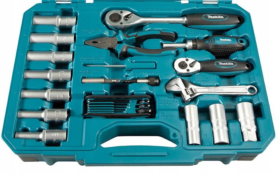 Tool set Makita 87 elements E-08458 keys adapter caps Brand Makita
