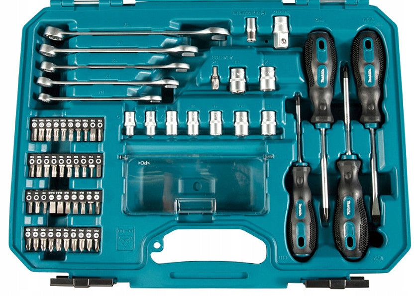 Tool set Makita 87 elements E-08458 keys adapter caps Manufacturer code E-08458
