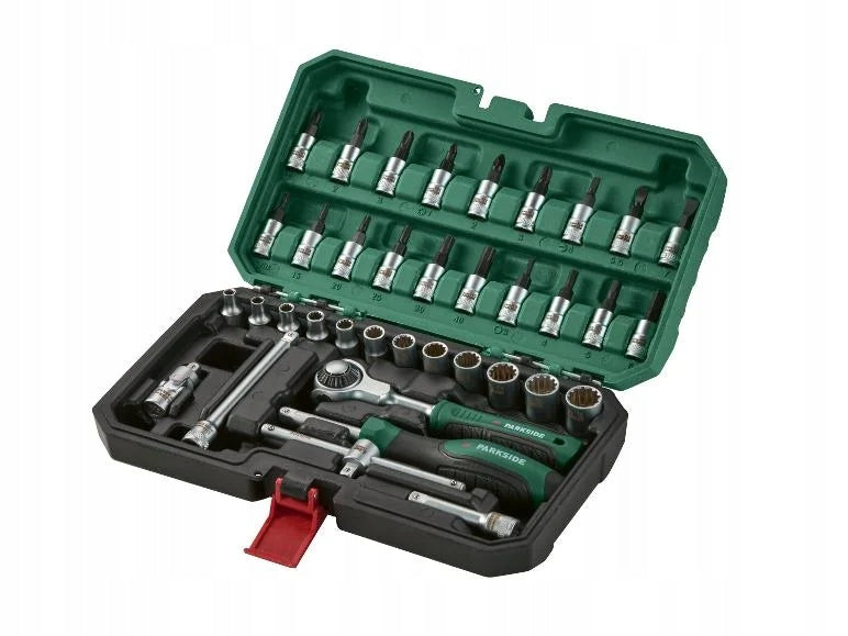 Tool set Parkside 37 elements socket wrenches with ratchet