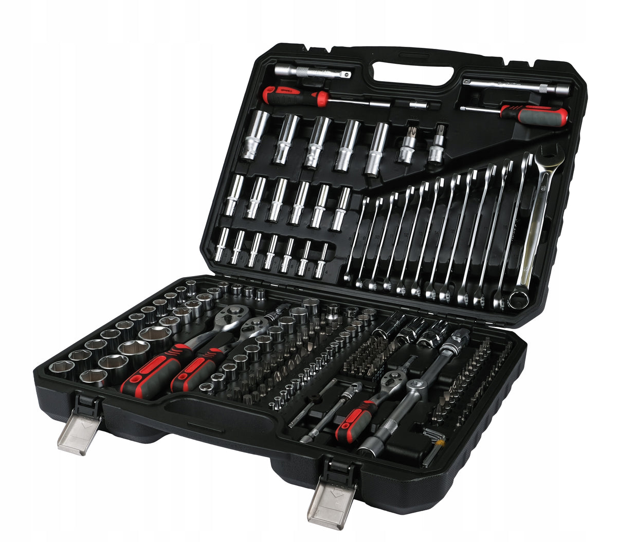 Tool set, tool wrenches 1/4" 3/8" 1/2" 222 pcs. EAN (GTIN) 5905155711410