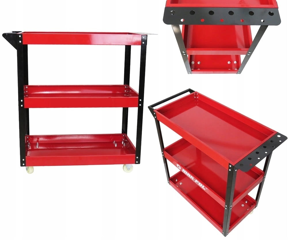 Tool trolley Silver S11630 36 x 66 x 79 cm red