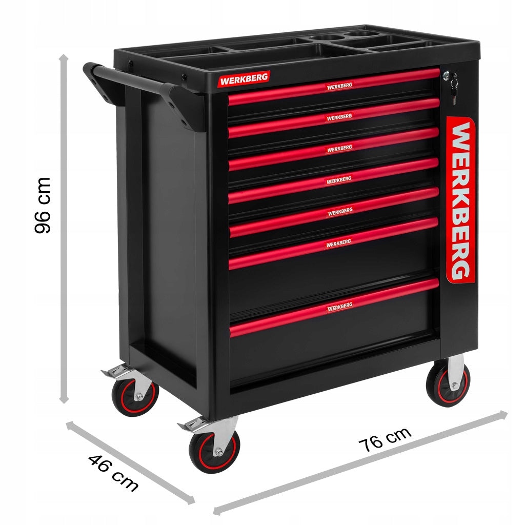 Tool trolley Workshop Tool cabinet WERKBERG PRO 7 drawers Manufacturer code MTP007774