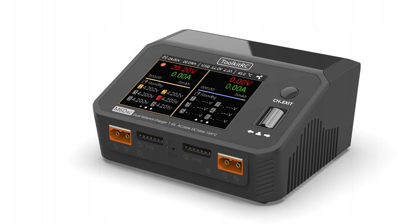 ToolkitRC M6DAC Dual Channel Charger with Balancer for Lithium Batteries