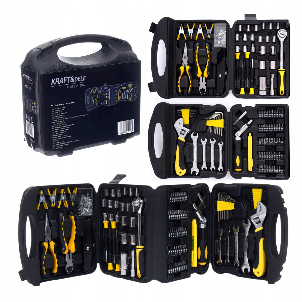 Tools 117 Part Tool Set 117 Elements Suitcase Kraft&Dele