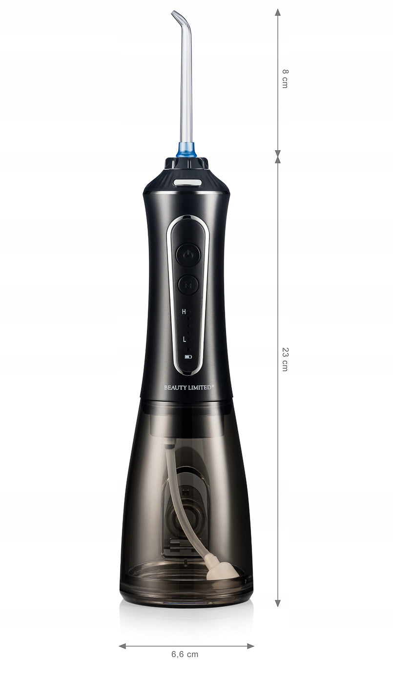 Tooth IRRIGATOR Wireless Black 4 NOZZLES 5 LEVELS IPX7 300ml 30W Kind wireless