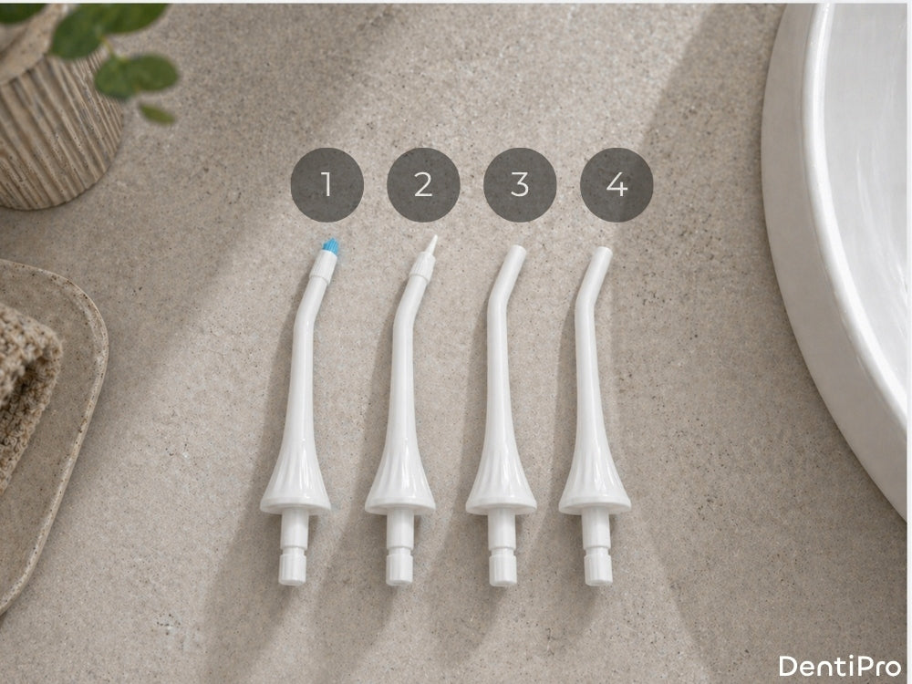 Tooth Irrigator 4 Modes +4 Nozzles - Professional, Wireless, and Stylish Color white