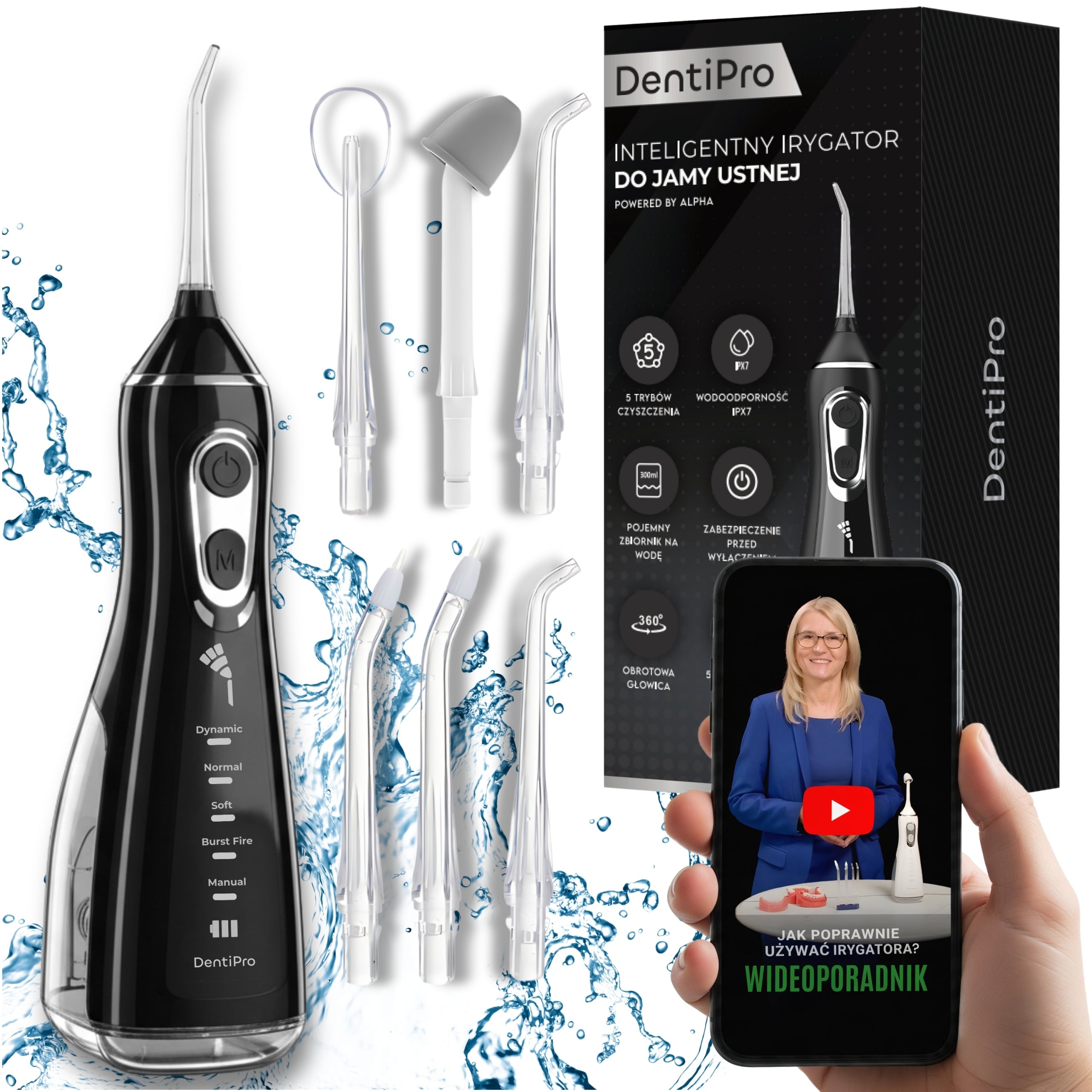 Tooth Irrigator 5 Modes + 5 Nozzles - Professional and Wireless