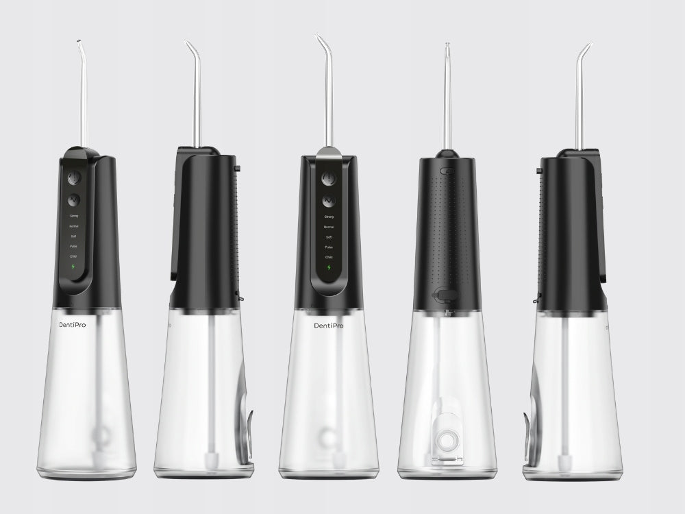 Tooth Irrigator DentiPro 5 Modes + 6 Nozzles - Wireless and Dental Tank capacity 270 ml