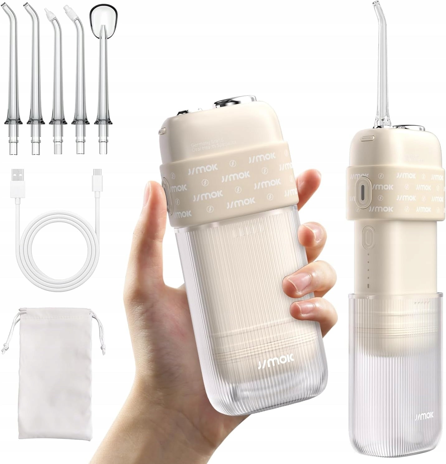 Tooth Irrigator Jimok S5 White 8 Pressure Levels Folding IPX8 White