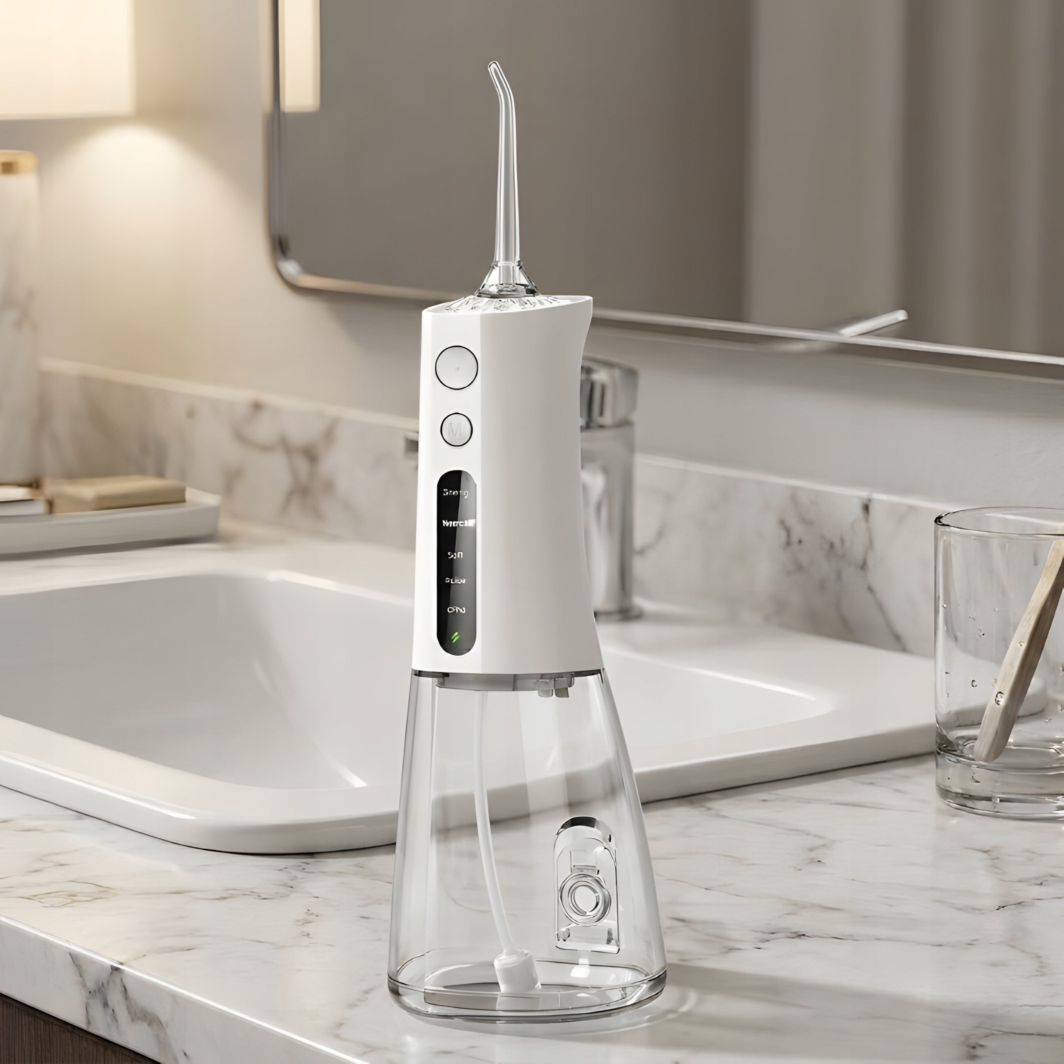 Tooth Irrigator Wireless Dental 5 Modes 7 Nozzles 300ml USB Color white