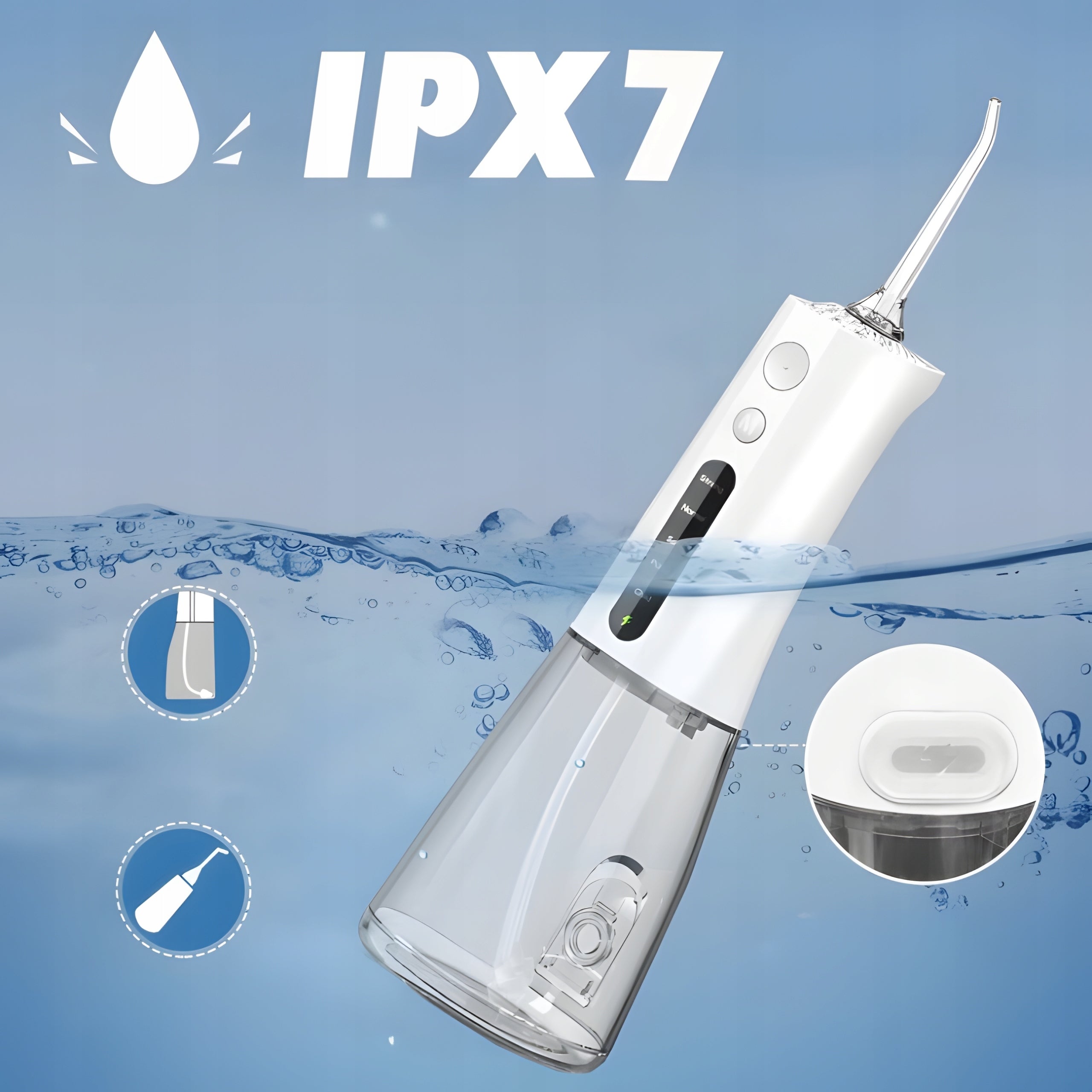 Tooth Irrigator Wireless Dental 5 Modes 7 Nozzles 300ml USB Medical device no