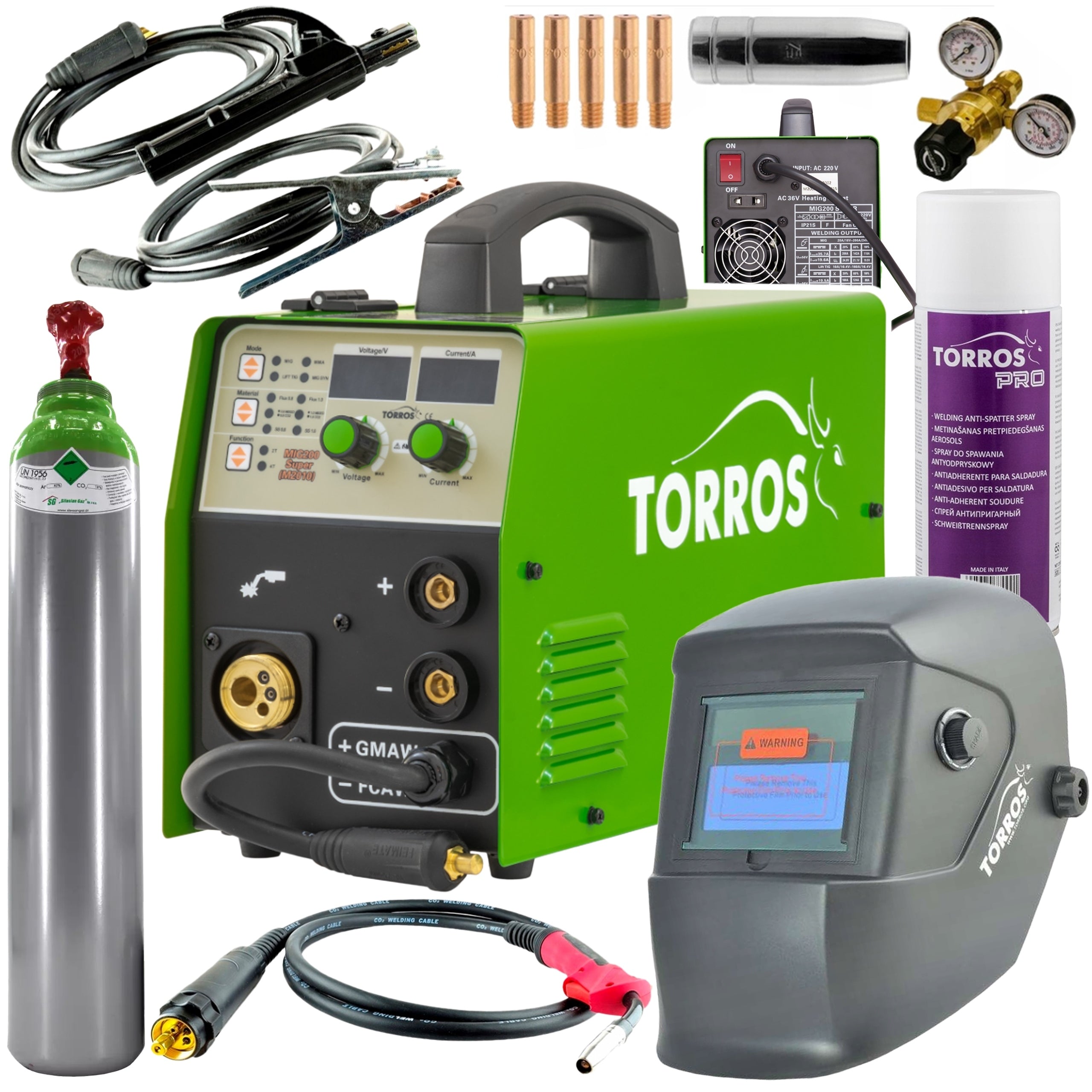 Torros MIG MAG MMA TIG 200A M2010 INverter welder SET
