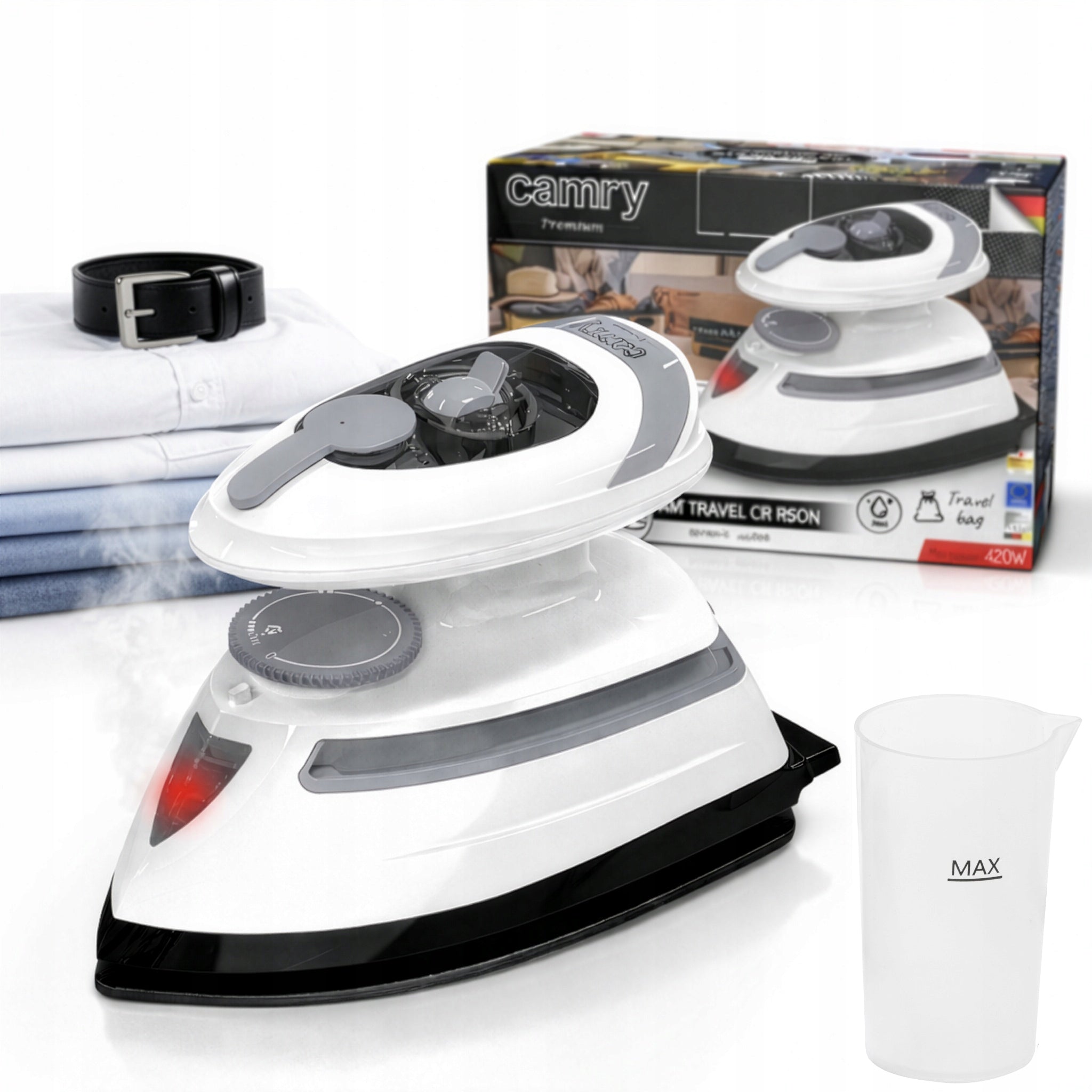 Tourist Iron Steam Ceramic Travel Foot Small Temp Adjustment.