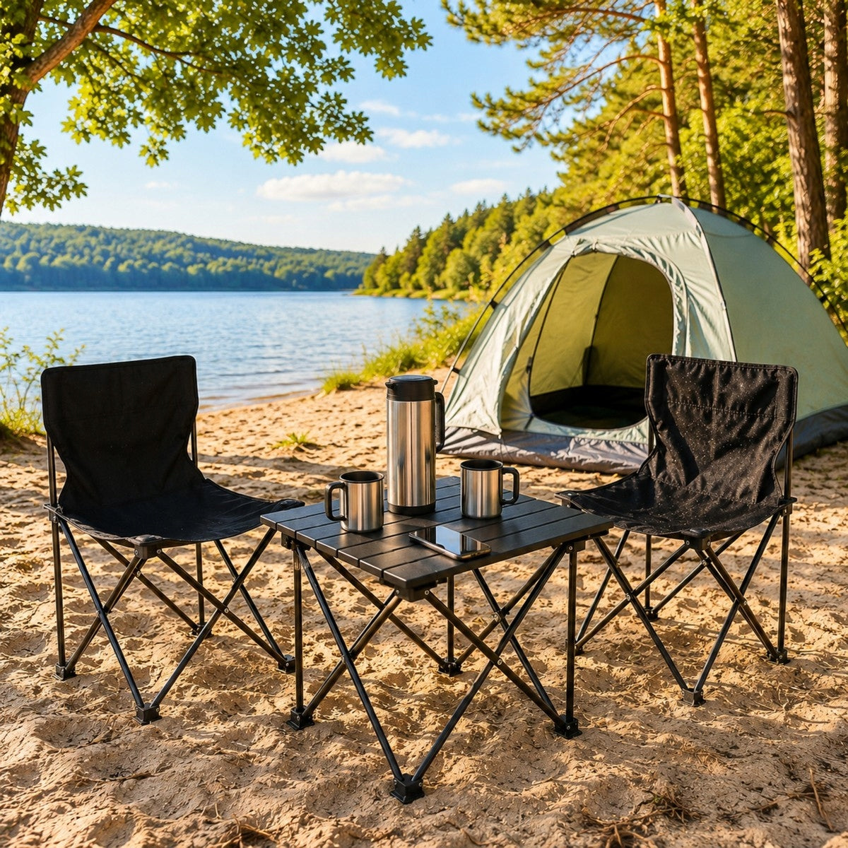Tourist Set 3in1 Table Folding Table 2 Chairs Camping Cover Brand enero camp