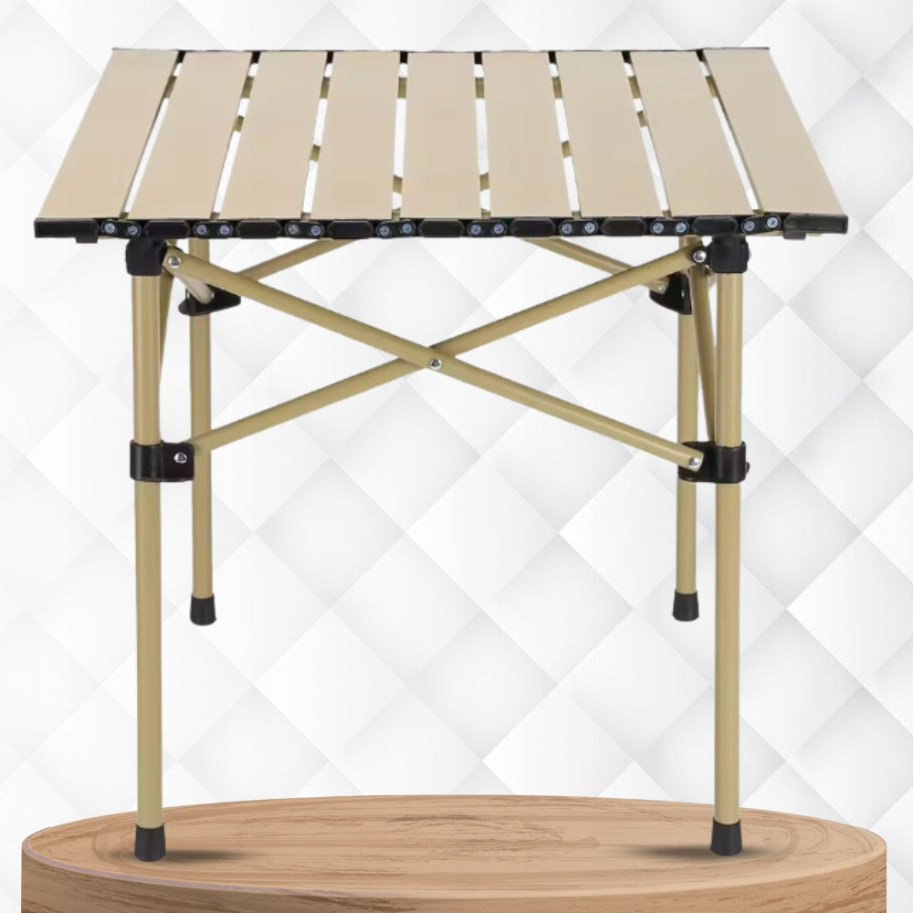 Tourist Table Folding Garden Aluminum 51x53x50 Lightweight Manufacturer code STOLIK TURYSTYCZNY Składany ALU Beżowy