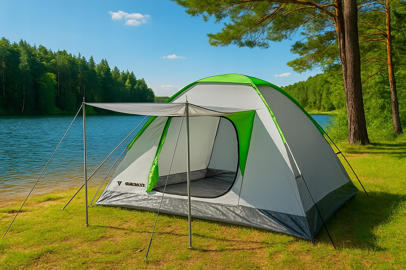 Tourist Tent 4 Person Camping Large Waterproof Family Canopy Model Namiot Rodzinny Turystyczny 4 Osobowy