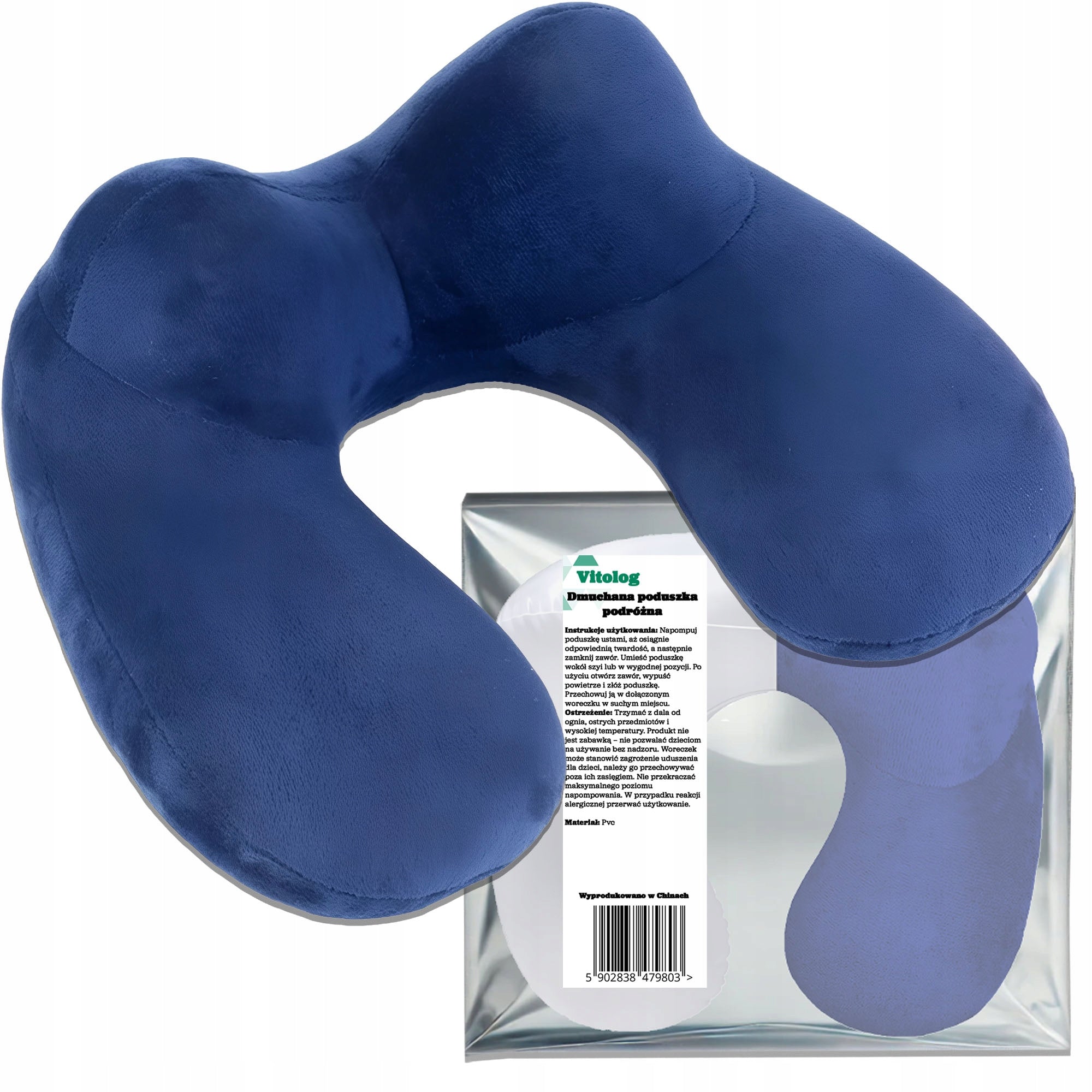 Tourist Travel Pillow Inflatable for Airplane Rogal for Neck Sleeping