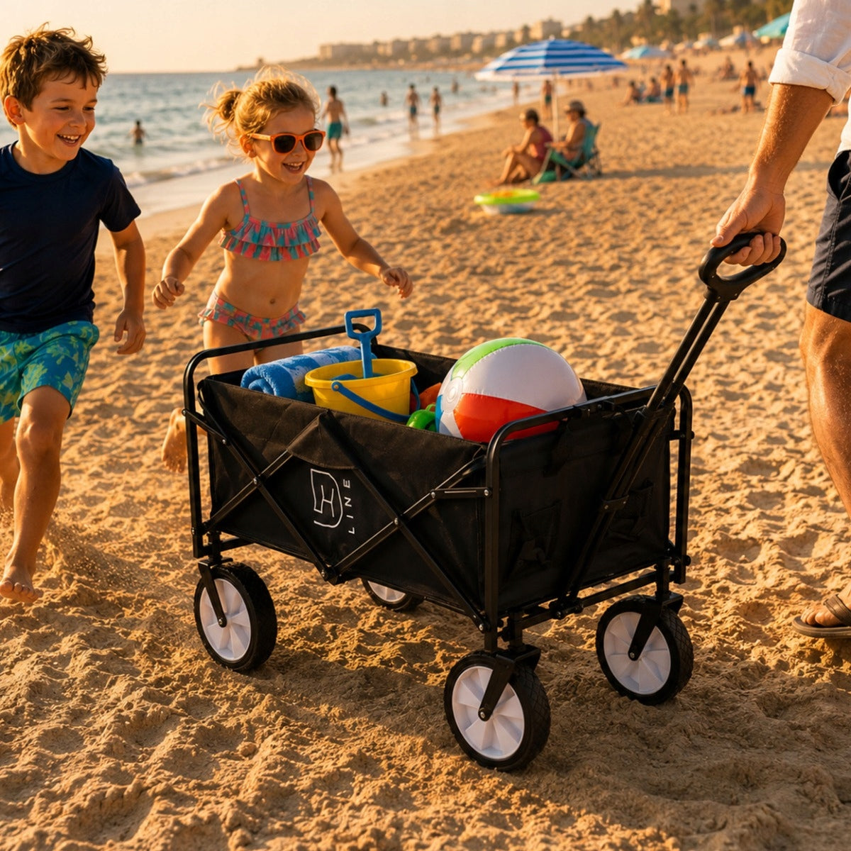 Tourist Trolley Beach Transport FOLDING LARGE WHEELS TERRAIN 150l 100kg Packaging status original