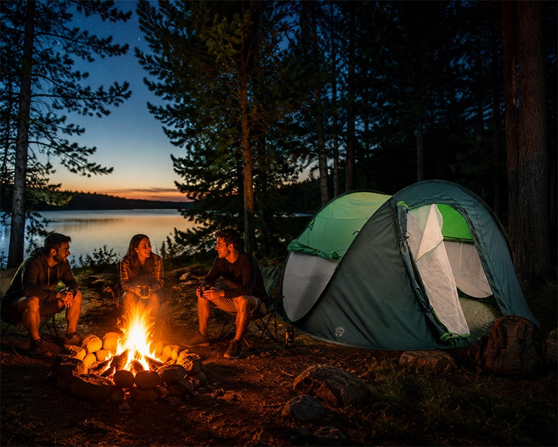 Tourist tent 3-person self-folding green Manufacturer code out0or32