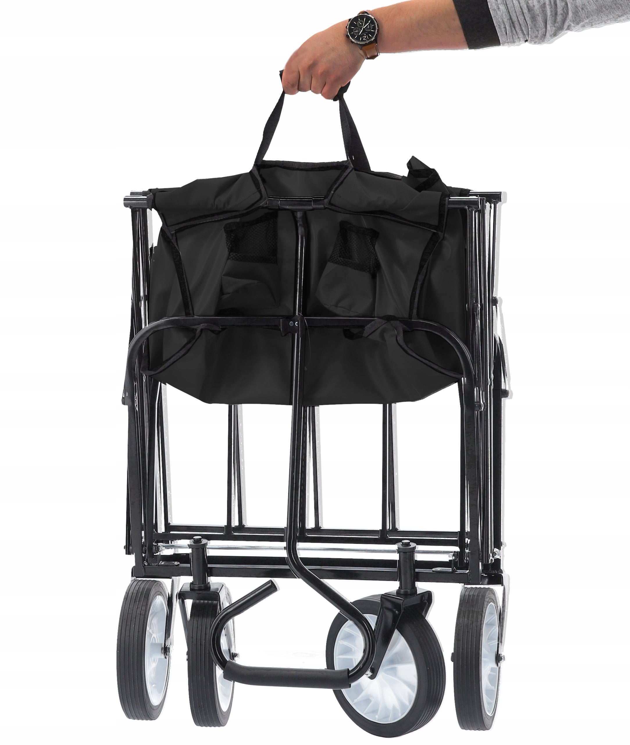 Tourist trolley folding transport strong large 4 wheels Capacity 145 l