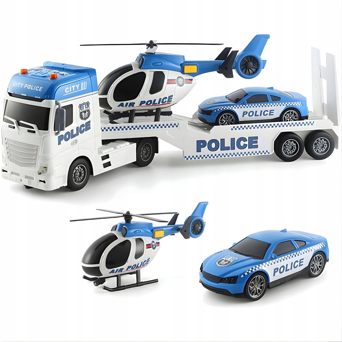 Tow Truck Police Helicopter Auto Police BIG Sound Light Kid's age 3+ years