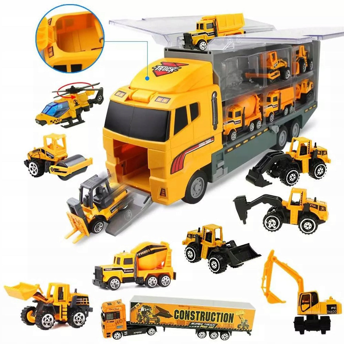 Tow Truck Tir Truck Launcher Set 11 Cars Car Machine Brand no brand