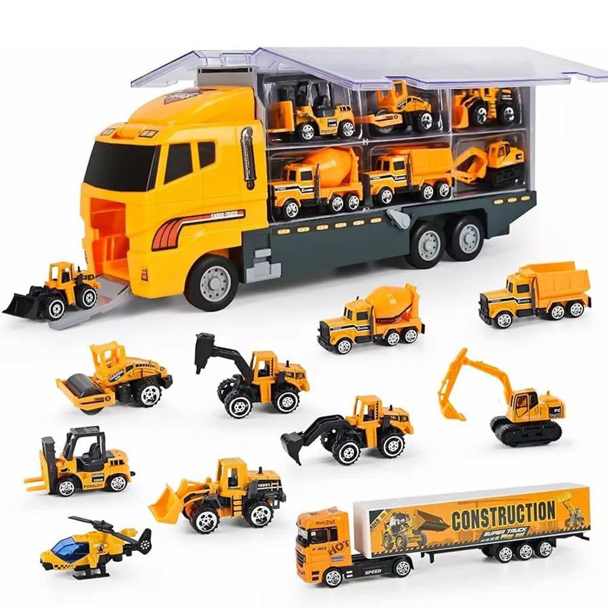 Tow Truck Tir Truck Launcher Set 11 Cars Car Machine Kid's age 3+ years