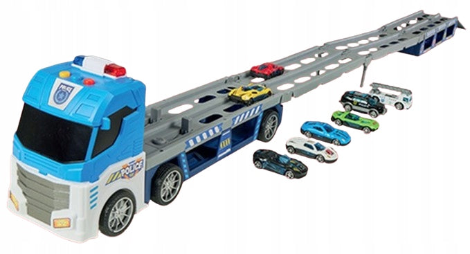 Tow truck Elefun 2in1 Transporter + Racing Track 135 cm + 8 Cars