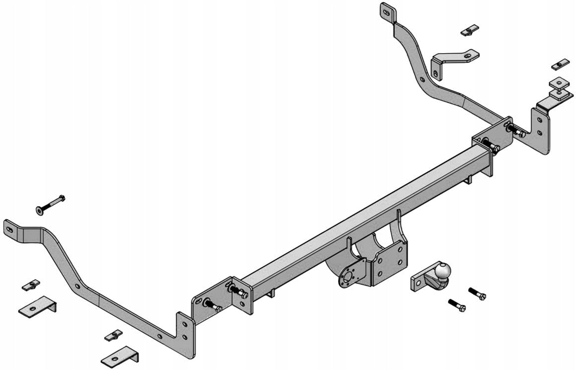 Towbar Fiat Ducato Maxi L4H2 L4H3 Citroën JUMPER Peugeot BOXER L4 Manufacturer's catalog number DB06256
