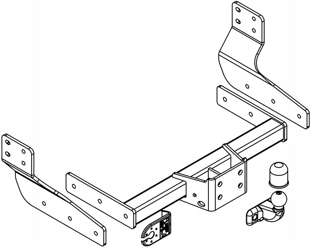 Towbar+WIAZKA7pin Ford TRANSIT Custom 2012-2023 Van van bus Packaging status original