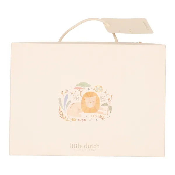 Towel gift set with washcloth - Lion Safari (Little Dutch) Packaging status original