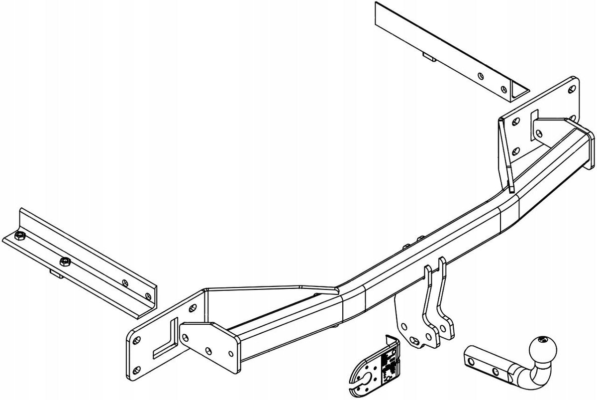 Towing Hook + HARNESS 7pin Opel MERIVA B minivan 1500kg Manufacturer's catalog number O-041/ W7