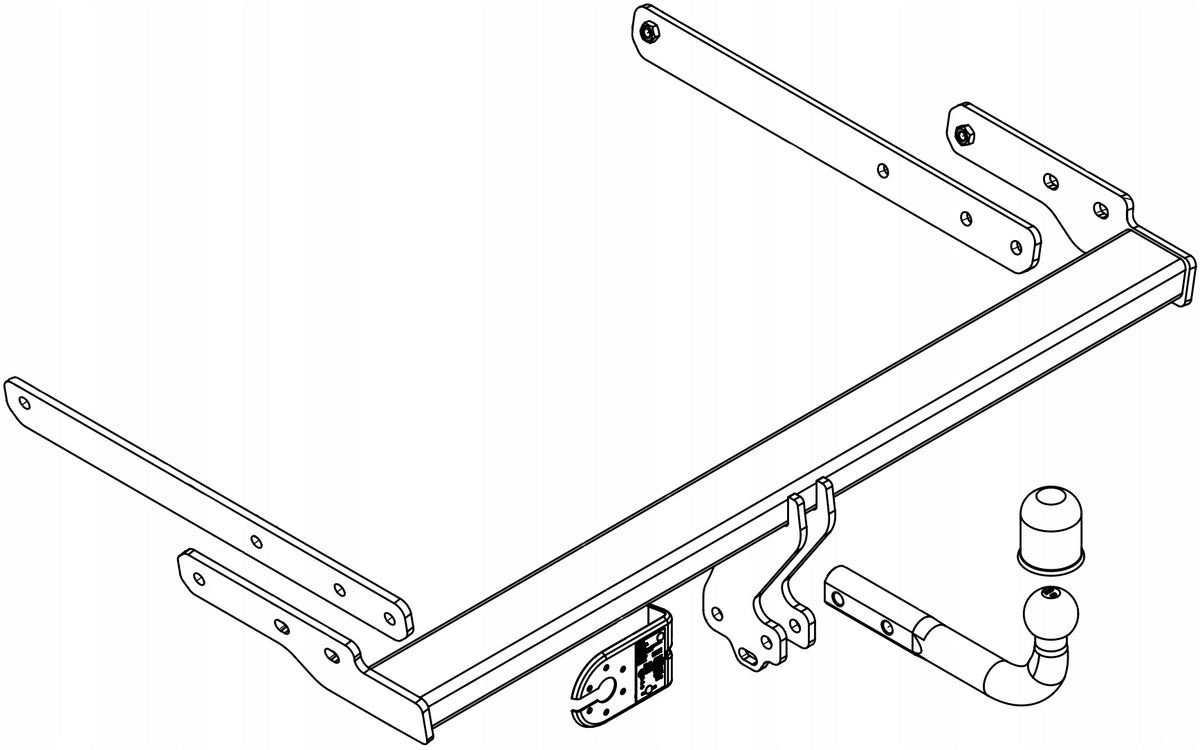 Towing Hook + Module 7 PIN Ford Kuga 2 2013-2019 2100kg Manufacturer's catalog number E/051