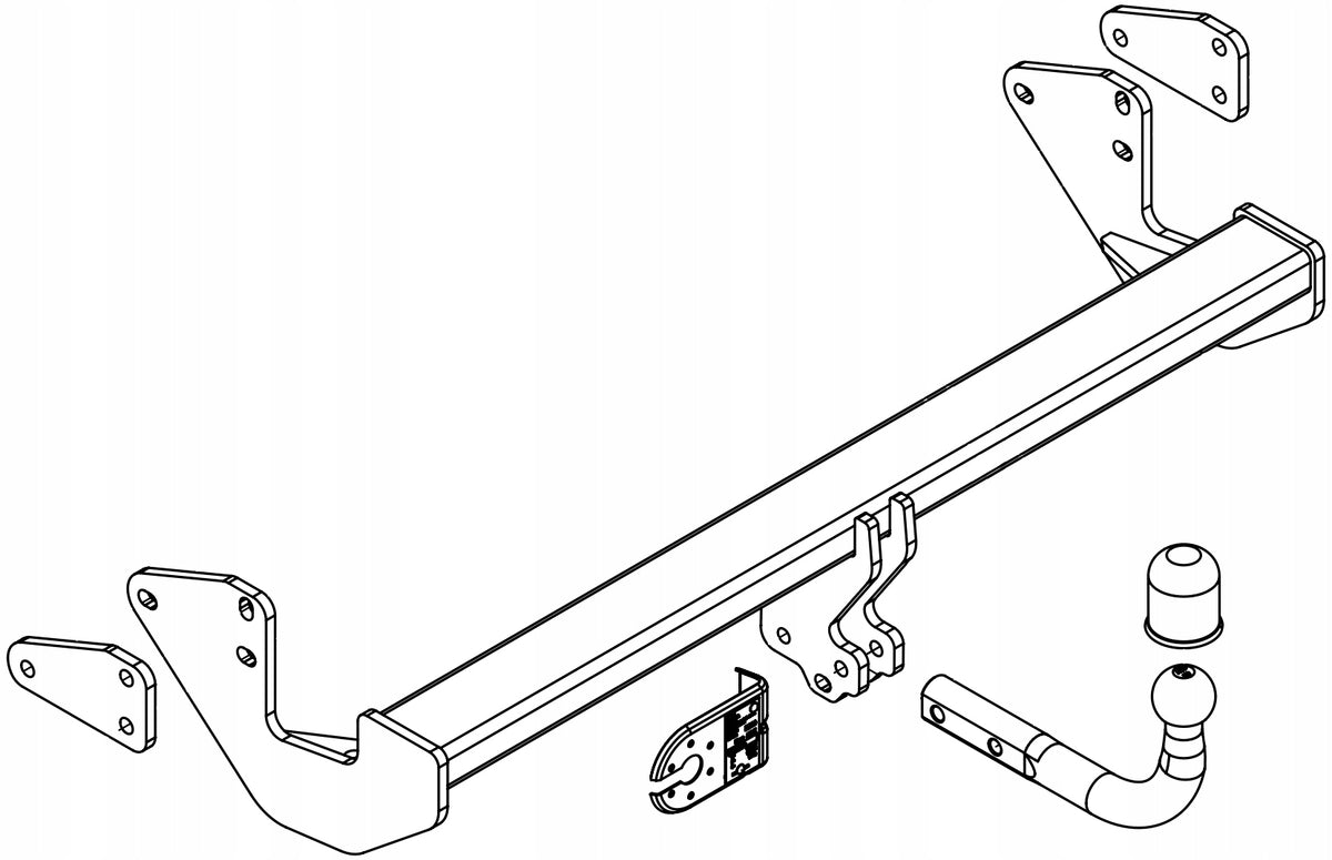 Towing Hook + Module 7pin MERCEDES Vito III W447 2500kg Manufacturer's catalog number M/050 M/7